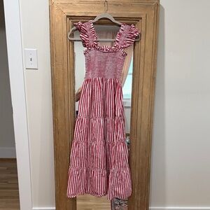 Hill House Red and White Striped Maxi Dress